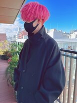 ジーナ 天神(Zina)&nbsp;刈り上げマッシュ/vivid pink 【メンズサロンZina 天神】