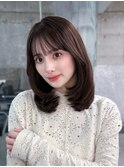 美髪韓国レイヤーイメチェン似合わせ小顔シースルーワイドバング