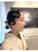 アップスタイル　フィンガーウェーブ