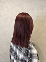 ラック(LUCK)&nbsp;レッドブラウン/船橋/くすみベージュ/細めハイライト