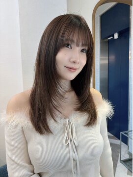 ロンドアベニール 北千住(Lond avenir) ミニウルフレイヤーカット顔周り前髪韓国ミディアムロング北千住