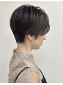 ハンサム丸みショートヘア