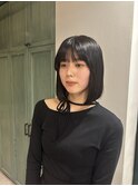 ブラックボブ/地毛風カラー/髪質改善/大人ボブ