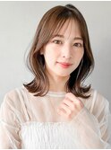 艶感大人可愛いイメチェンシースルーバングくせ毛風カール