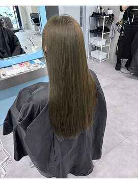 ノー バイ イオエ 西梅田(no. by ioe) ブリーチなしカラー/髪質改善/ミルクティーベージュ/小顔ヘア