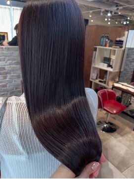 ルララドゥ 【暗髪】大人ワインレッド