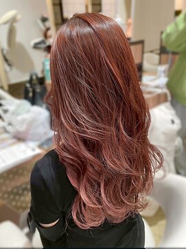 イーストハムアネーロ(EAST HAM anello) 透明感/ローズブラウン/ロング/レイヤーカット/ウェーブ