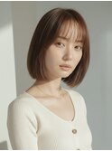 縮毛矯正ストレートショートボブ丸みショート20代30代40代成増