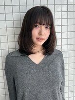 エイド 本店(aid)&nbsp;顔周りミディアムレイヤー髪質改善トリートメントケアカラー