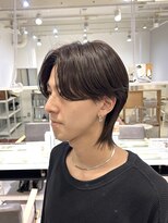 ネオリーブウリ 二子玉川店(Neolive uri)&nbsp;ブルーブラックフェザーパーマサーフカールセンターパート