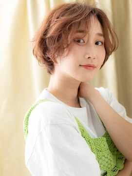 カバーヘアアンドスパ ブリス 浦和(COVER HAIR&SPA bliss) ミルクティーブロンドゆるふわボブショートマッシュ10代20代X