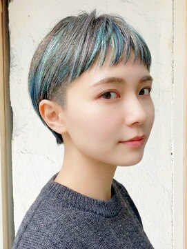エノア 東京(ENORE) ブルーハイライト/バレイヤージュ/ブルー/インナーカラー