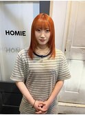 レイヤーカットとオレンジカラー