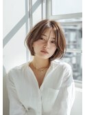 【大人可愛い】こなれ感たっぷりの柔らかナチュラルショートボブ