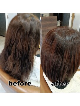 モンド ヘアクリエーション 下荒田店(monde hair creation) 【monde】before × after × 髪質改善