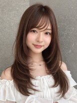 シー バイ ロンド 新宿(Sea by Lond)&nbsp;ワンホンレイヤ ー×ダークブルー[デジタルパーマ/ボブ/韓国]