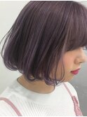 『bluefaces』 ミルキーラベンダーピンク×ワンカールボブ