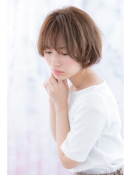 ヘアアンドビューティー ミック(Hair & Beauty miq) 等身大のリラクシー感…モカベージュ丸みショートボブa