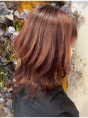 白髪ぼかしでハイトーンピンク☆