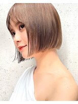 アフロートリノ(AFLOAT Leino)&nbsp;【修】20代30代40代◎透明感カラー×韓国切りぱなしボブ