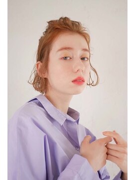 アース 三軒茶屋店(HAIR&MAKE EARTH) 三軒茶屋_レディース_ショート_オレンジベージュ_ハイトーン