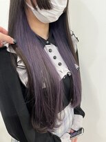 アースコアフュールボーテ 笛吹店(EARTH coiffure beaute)&nbsp;ラベンダーカラーインナーカラーケアブリーチ韓国