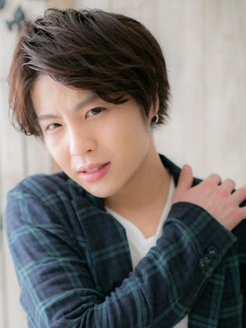 モッズヘアメン 札幌月寒店(mod's hair men) コンマバングで動きをつけた七三ニュアンスマッシュh札幌月寒