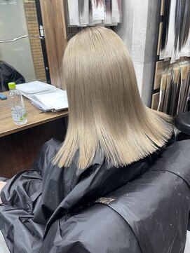 ラフ(LAFF) #バレイヤージュ#グレージュカラー#ボブウルフ#ココアベージュ