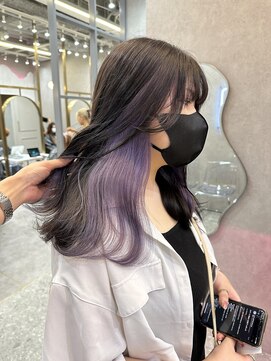 ロンド レア 天神大名店(Lond Le’a) ダブルカラーペールラベンダー透明感カラーケアブリーチ韓国