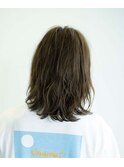 コテ風パーマウルフボブ