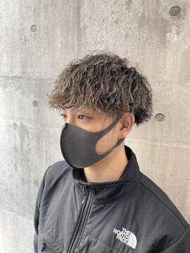 メンズアンダーバーホワイト 南海難波店(Men's _WHITE) メンズツイスパ×ハイライト