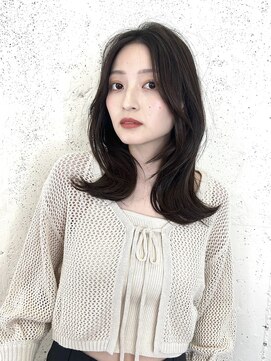 ヘア ルミナス バイ フォルテ(HAIR LUMINAS by FORTE) くびレイヤーロング　アッシュカラー　髪質改善