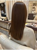 美髪ストレート＋オイルカラーでつくる王道うるツヤストレート