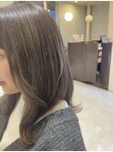 初ダブルカラー/透明感/グレーベージュ/愛されロング