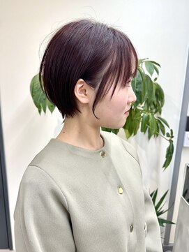 ユニ 江坂(Uni.) 切りっぱなしボブエアリーロング美髪ピンクブラウン