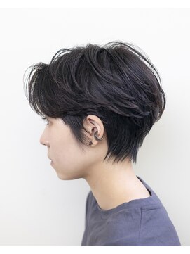 ルプラ ガーデン(le-pla garden) 前下がりショート#黒髪#耳掛けショート#くびれショート#ボブ