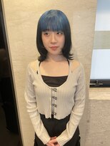 六本木美容室 西麻布店 グラデーションカラー◎黒×青
