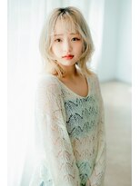 フレイムスヘアーアンドリラックス 西川口店 イメチェン前髪ウェーブパーマこなれミディアンブレラカラー
