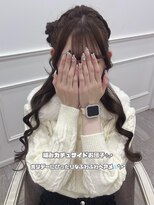 【ヘアメ】ふわふわホリデーヘア＊編みカチュサイドお団子＊新井