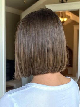 デビュー ヘアーメイク 黒髪/ボブルフ/ネビージュ/小顔/ワンレン/水戸/髪質改善/前髪