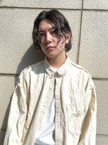 ヘアーアイストゥーレ(HAIR ICI TRE) 20代毛流れセンターパート無造作パーマナチュラル黒髪