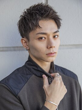 シティ(CITY) 小久保styleフェザーパーマグレーブルーカラー刈り上げショート