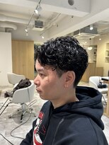 ソイクフ 四条大宮店(SOY-KUFU)&nbsp;メンズ 20代30代40代◎似合わせニュアンスパーマブルーブラック