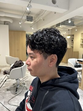 ソイクフ 四条大宮店(SOY-KUFU) メンズ 20代30代40代◎似合わせニュアンスパーマブルーブラック