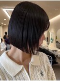 安積タッセルボブ切りっぱなしボブマッシュウルフショートカット