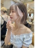 ショート ボブ インナーカラー 韓国風5430