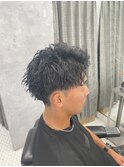 スペインカール/スパイキーショート/ブルーブラック/草津