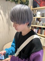 ケアブリーチカラーグレーカラーグレーシルバーインナーカラー