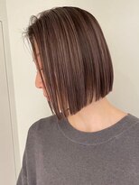 ゴカン バイ ジル ブラン 名古屋(Gokan by JIL BLAN)&nbsp;ハイライトバレイヤージュダブルカラーショートカット30代40代