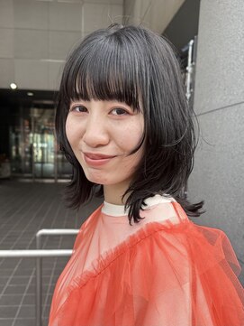 マッシュ アドベ 八戸ノ里(MASHU ADOBE) ワンカール/ミディアム/レイヤー/黒髪